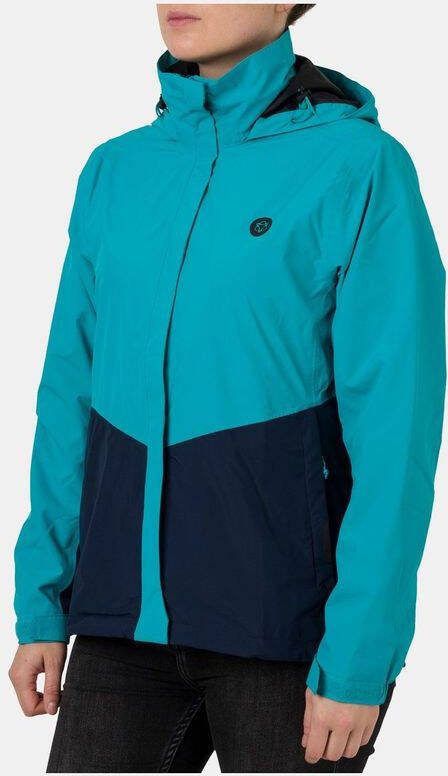 AGU Section Regenjas Dames Turkoois/Marineblauw