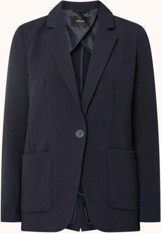 Opus Japina blazer met opgestikte zakken