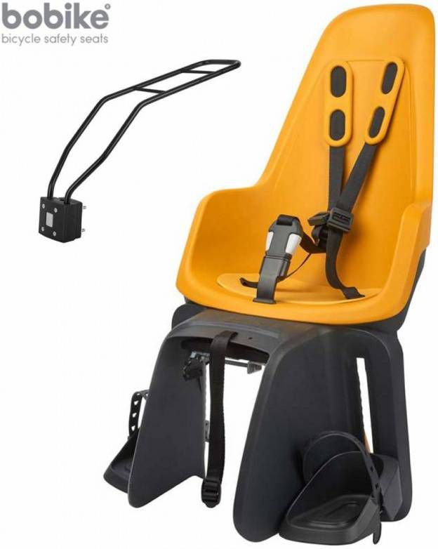 Bobike Kinderzitje One Maxi Chocolate Brown Framebevestiging Donkergeel