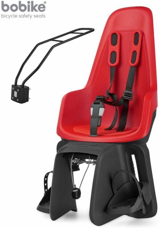 Bobike Kinderzitje One Maxi Chocolate Brown Framebevestiging Rood