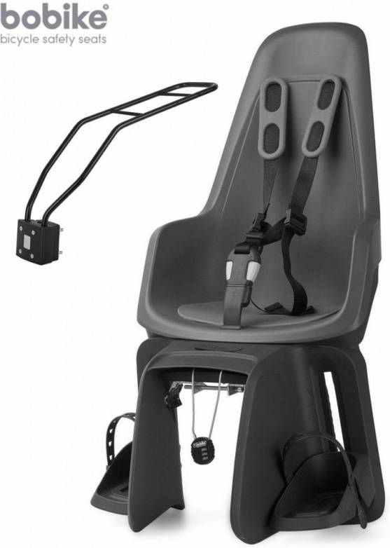 Bobike Kinderzitje One Maxi Chocolate Brown Framebevestiging Middengrijs