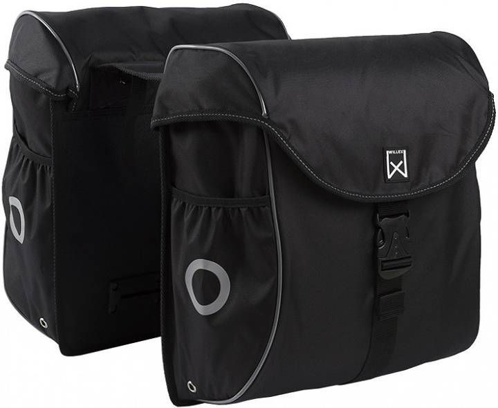 Willex bagagetas 300 38 liter Zwart/Zilver Zwart