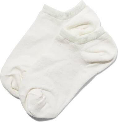 HEMA 2 pak Dames Enkelsokken Biologisch Katoen Wit(wit )