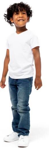 HEMA 2 pak Kinder T shirts Biologisch Katoen Wit(wit )
