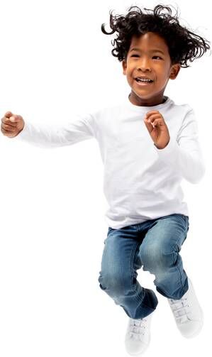 HEMA 2 pak Kinder T shirts Biologisch Katoen Wit(wit )