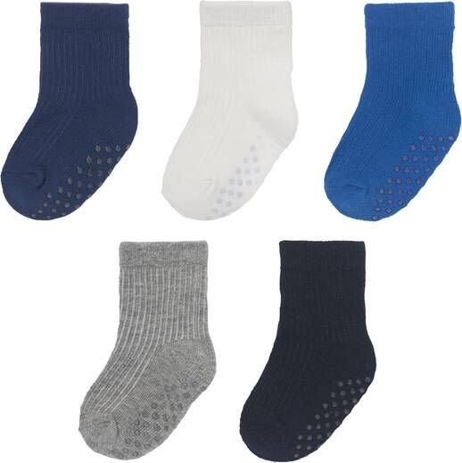 HEMA Baby Sokken Met Katoen 5 Paar Blauw(blauw )