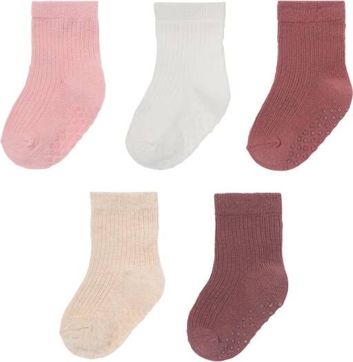 HEMA Baby Sokken Met Katoen 5 Paar Roze(roze )