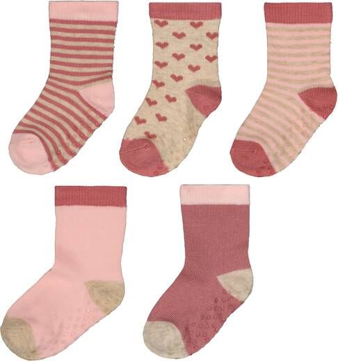 HEMA Baby Sokken Met Katoen 5 Paar Roze(roze )