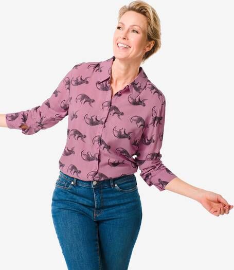 HEMA Dames Blouse Bobbie Paars(paars )