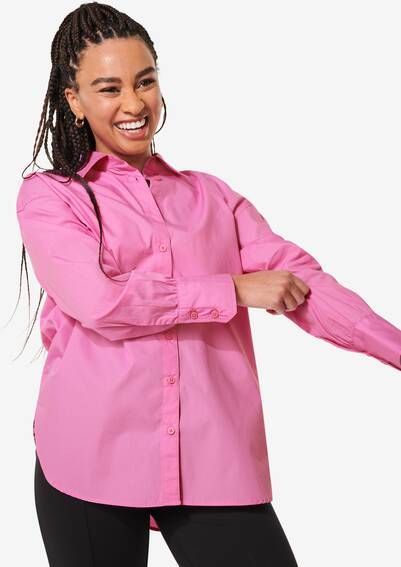 HEMA Dames Blouse Poplin India Roze(roze )