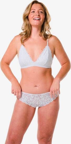 HEMA Dames Brazilian Kant Bloemen Wit(wit )