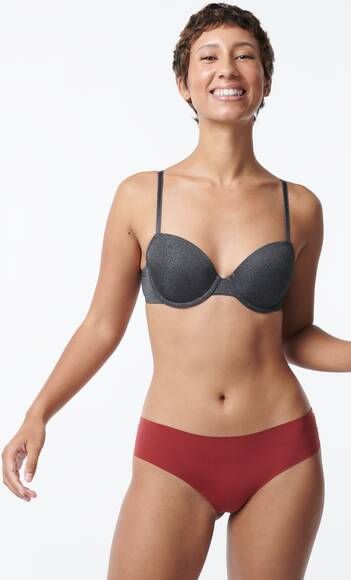 HEMA Dames Brazilian Micro Met Kant Donkerrood(donkerrood )