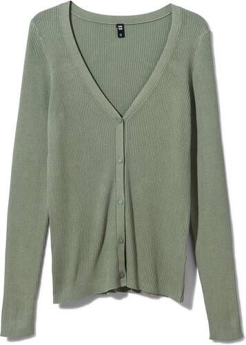 HEMA Dames Gillet Rib Ornella Groen(groen )