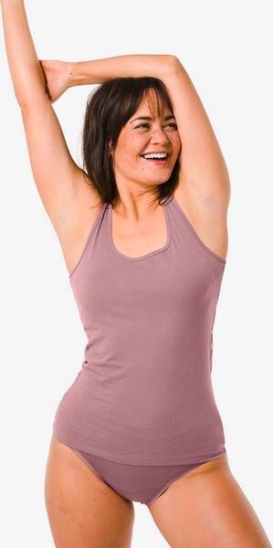 HEMA Dames Hemd Katoen/stretch Oudroze(oudroze )