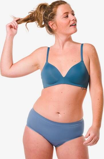 HEMA Dames Hipster Lekvrij Naadloos Blauw(blauw )