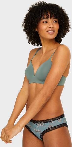 HEMA Dames Hipster Met Kant Micro Groen(groen )