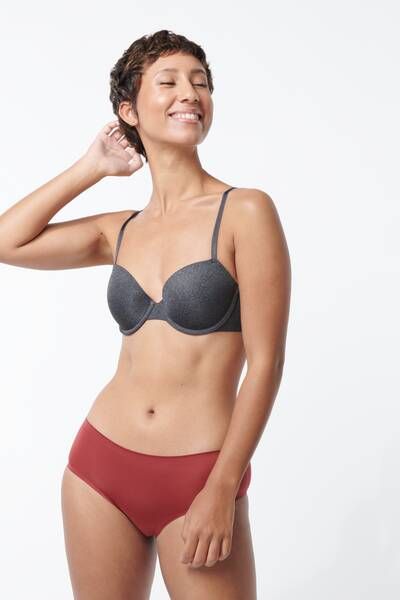 HEMA Dames Hipster Second Skin Micro Donkerrood(donkerrood )