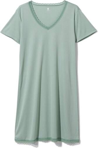 HEMA Dames Nachthemd Met Viscose Groen(groen )