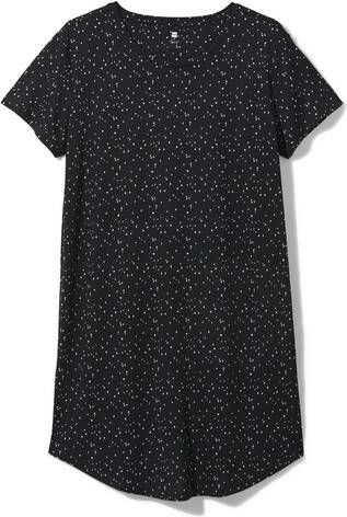 HEMA Dames Nachthemd Micro Zwart(zwart )