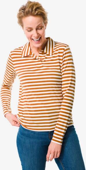 HEMA Dames Polo T shirt Harley Geel(geel )