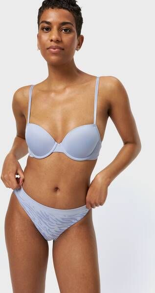 HEMA Dames Slip Rib Naadloos Zebra Blauw(blauw )