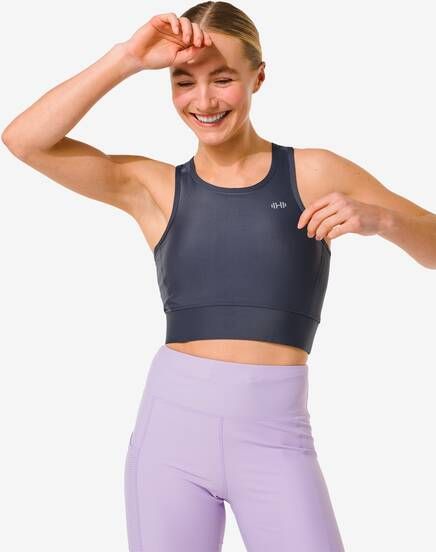 HEMA Dames Sporttop Medium Support Donkerblauw(donkerblauw )