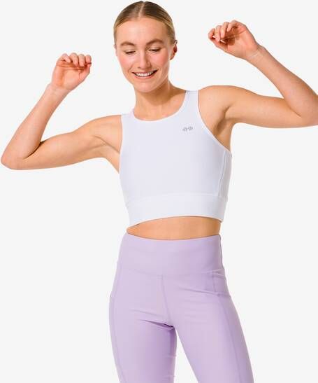 HEMA Dames Sporttop Medium Support Wit(wit )