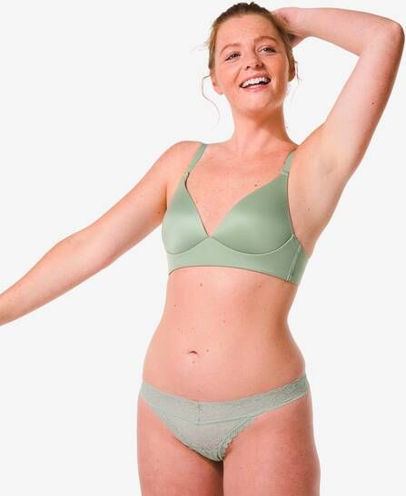 HEMA Dames String Kant Lichtgroen(lichtgroen )