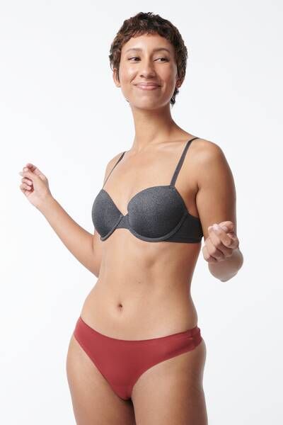 HEMA Dames String Second Skin Micro Donkerrood(donkerrood )