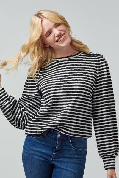 HEMA Dames Sweater Cherry Zwart/wit(zwart/wit )