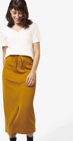 HEMA Dames Rok Olive Piqué Geel(geel )