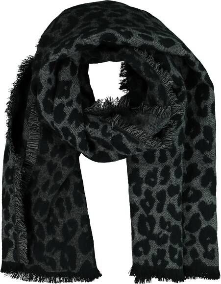 HEMA sjaal met luipaardprint grijs