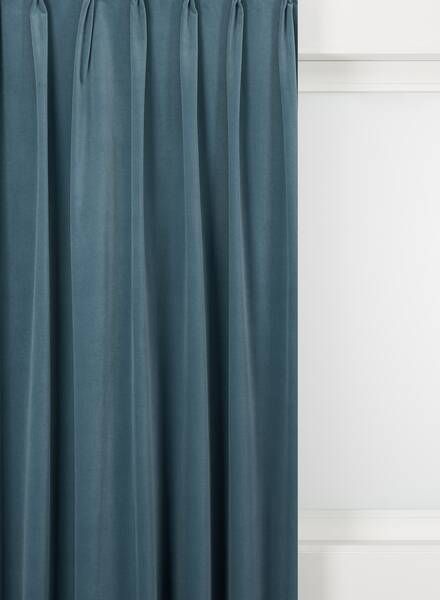 HEMA Gordijnstof Velours Denim(denim )