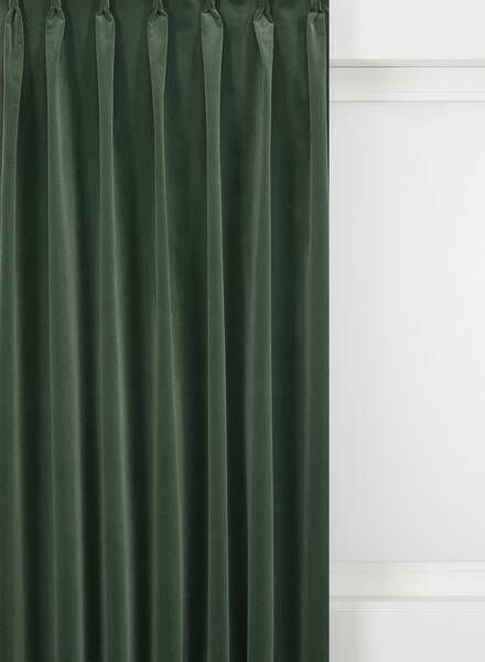 HEMA Gordijnstof Velours Donkergroen(donkergroen )