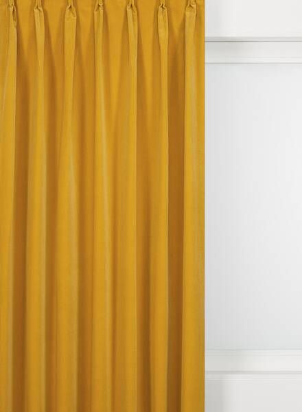 HEMA Gordijnstof Velours Geel(geel )