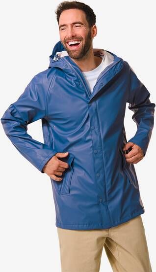 HEMA Heren Waterdichte Regenjas Blauw(blauw )