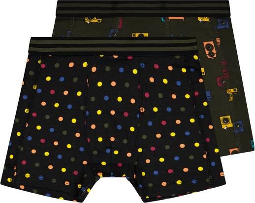 HEMA Kinder Boxers Katoen/stretch 2 Stuks Donkergroen(donkergroen )
