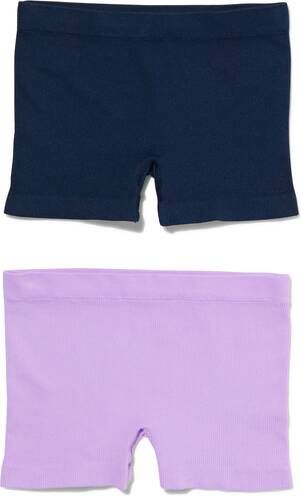 HEMA Kinder Boxers Naadloos Rib 2 Stuks Paars(paars )