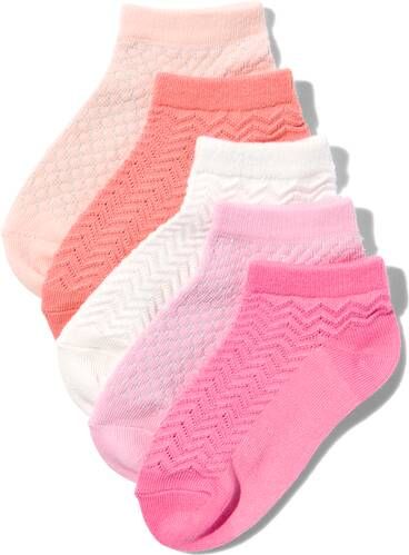 HEMA Kinder Enkelsokken Met Katoen En Glitters 5 Paar Koraalroze(koraalroze )