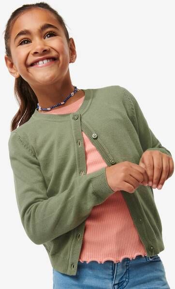 HEMA Kinder Gillet Gebreid Groen(groen )