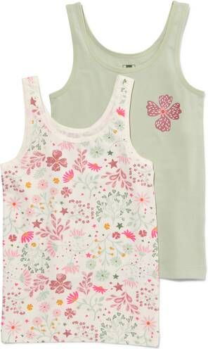 HEMA Kinder Hemden Katoen/stretch 2 Stuks Lichtgroen(lichtgroen )