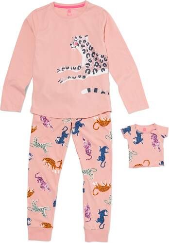 HEMA Kinder Pyjama Luipaarden Lichtroze(lichtroze )