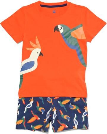 HEMA Kinder Shortama Papegaaien Oranje(oranje )