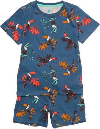 HEMA Kinder Shortama Toekans Middenblauw(middenblauw )