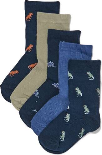 HEMA Kinder Sokken Met Katoen 5 Paar Donkerblauw(donkerblauw )