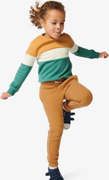 HEMA Kinder Sweatbroek Structuur Bruin(bruin )
