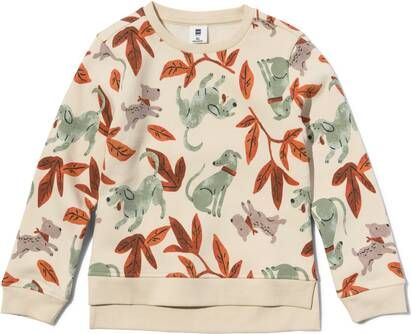 HEMA Kinder Sweater Honden Gebroken Wit(gebroken wit )
