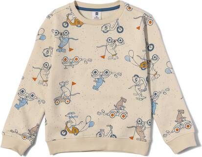 HEMA Kinder Sweater Voertuigen Gebroken Wit(gebroken wit )