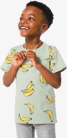 HEMA Kinder T shirt Bananen Groen(groen )