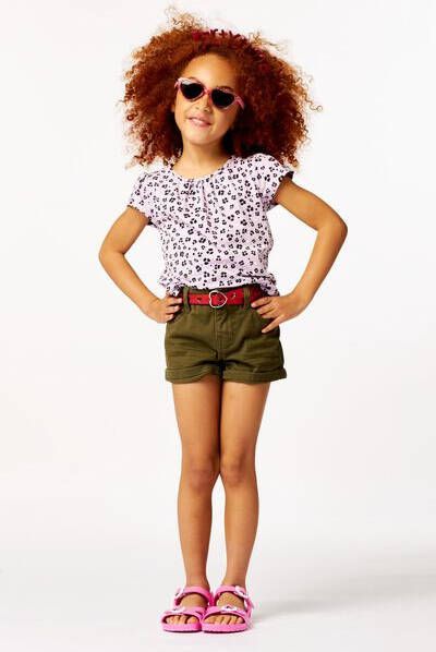 HEMA Kinder T shirt Flower Lila(lila )